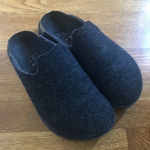 Birkenstock Betula gray black wool clogs 37 narrow